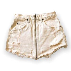 Carmar Avery Beatrice Zip Front Denim Skirt Sz 27